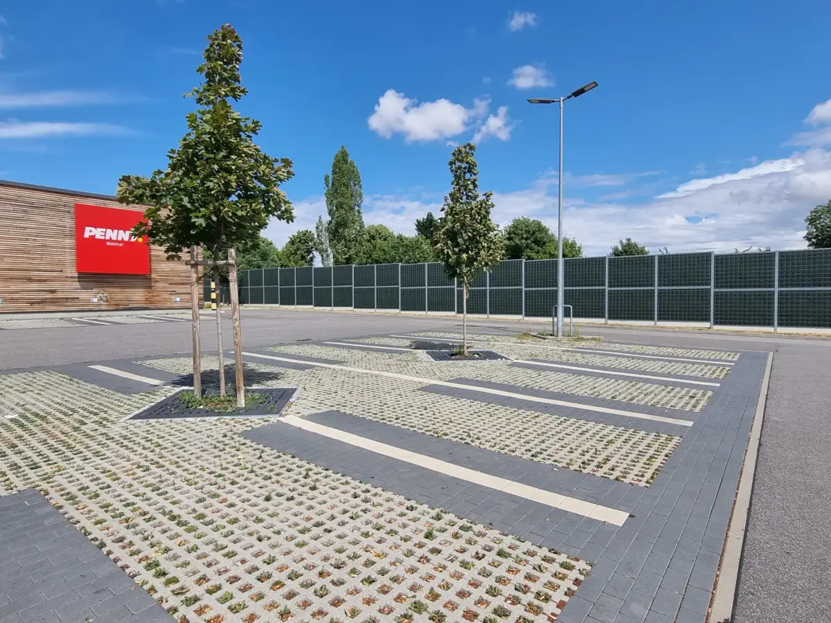 PENNY Weimar Parkplatzgestaltung