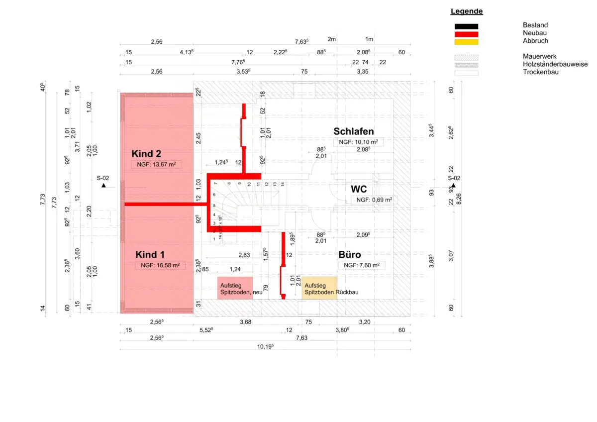 Taubach Grundriss Ausbau Wohnung